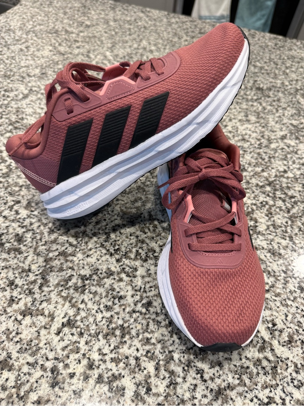 adidas Women's Athletic Shoes in Rose with Black Stripes